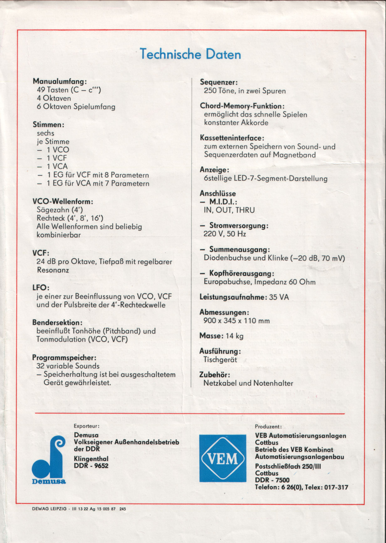 Pioneer Audiovisuelle Produktprogramm 1993-94 Prospekt Datenblatt Datasheet 